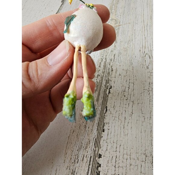 Dept 56 Patricia Brewster egg mini ornament as is lady Easter decor chick - Picture 7 of 9